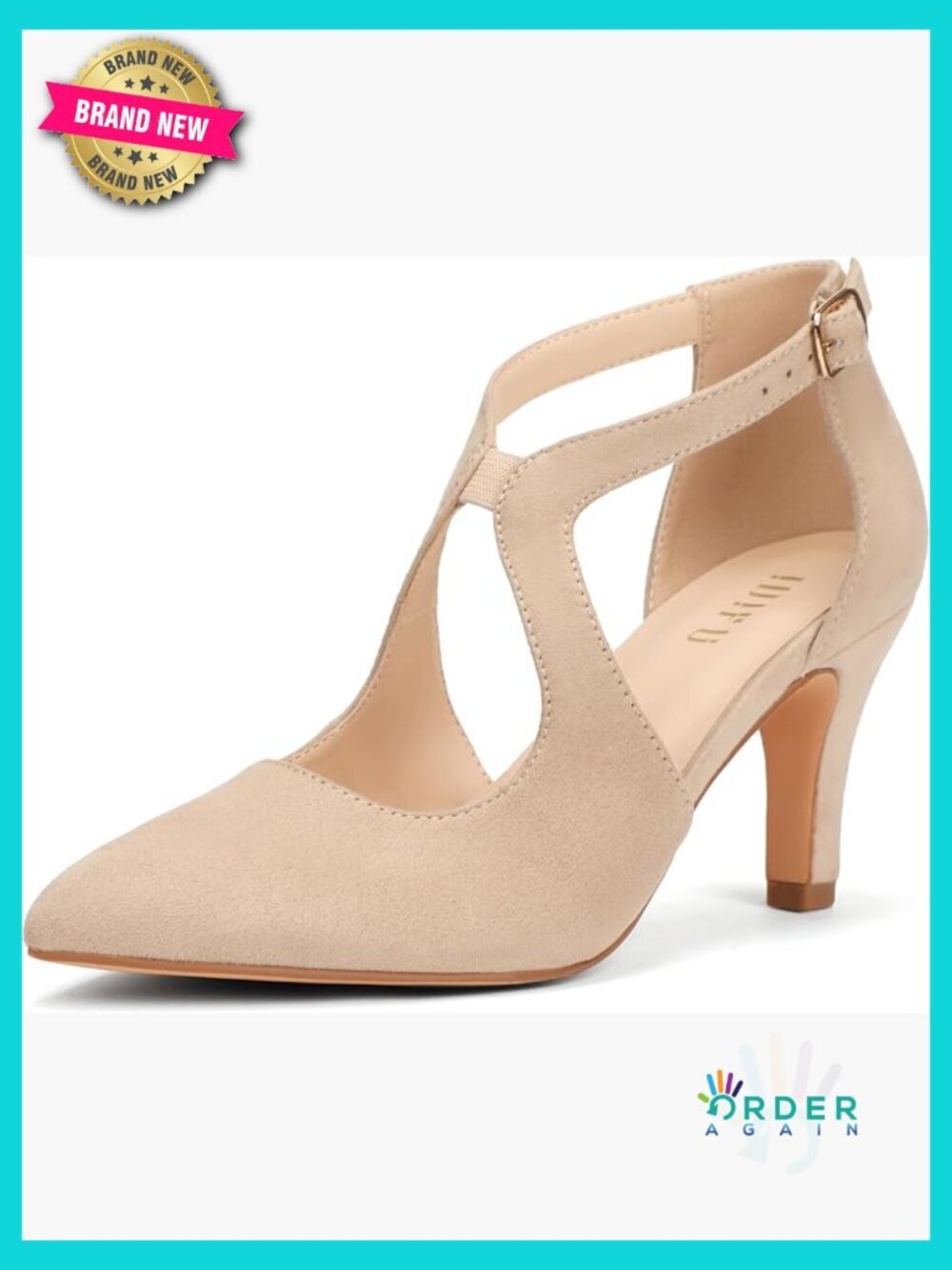 Closed Toe High Heels Pumps Dressy Cross Strap Pointed Toe Stiletto Heels
